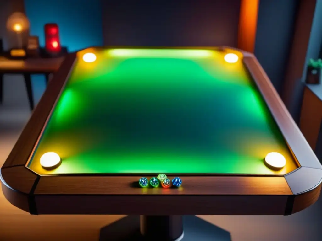 Un ambiente inmersivo de juegos de mesa con iluminación LED para ambientar