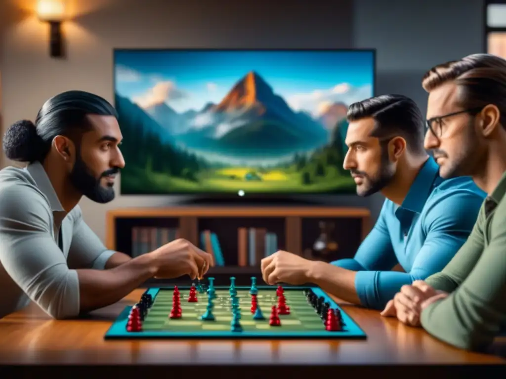 Amigos disfrutan intensamente de jugar en Tabletop Simulator, comparativa Tabletop Simulator vs Board Game Arena