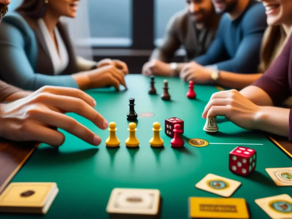 Amigos disfrutando de un juego de mesa personalizado con creatividad y diversión