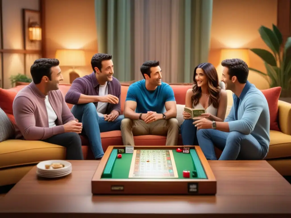 Amigos disfrutan de un juego de mesa 'Friends' rodeados de memorabilia