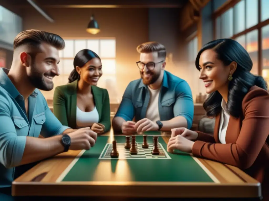 Un animado encuentro en una cervecería con juegos de mesa