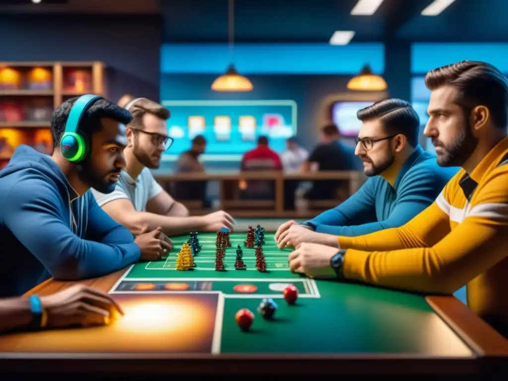 Apasionados jugadores de juegos de mesa mejorando habilidades en club local