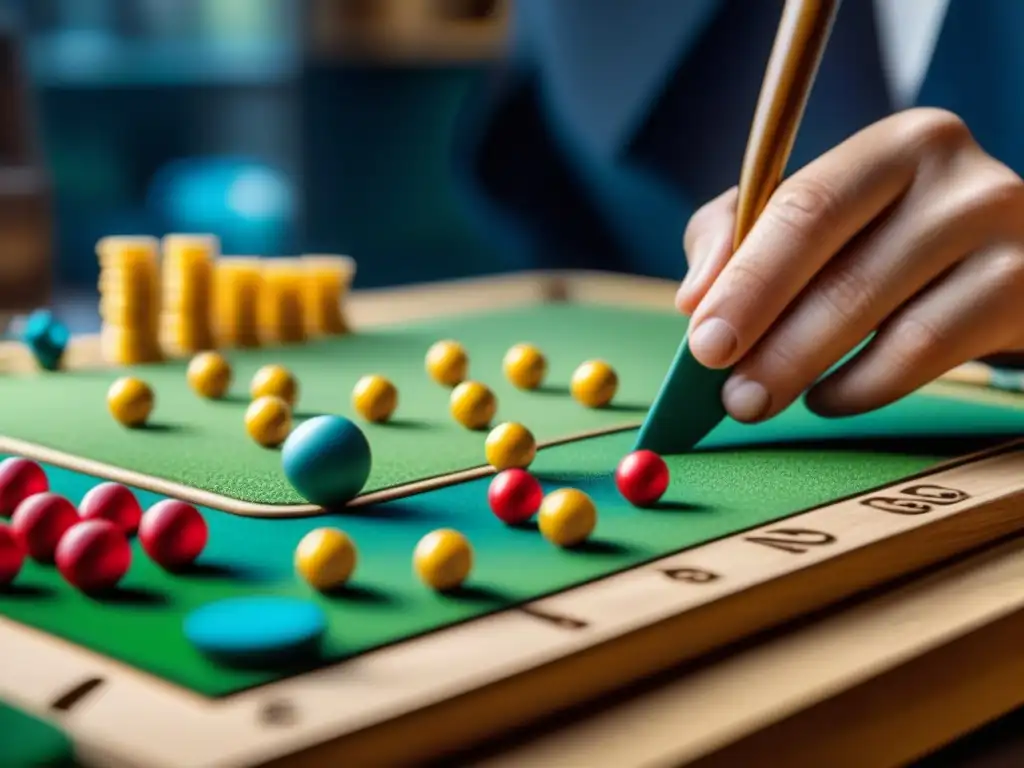 Artesano crea minuciosamente piezas de juego de mesa con bioplástico