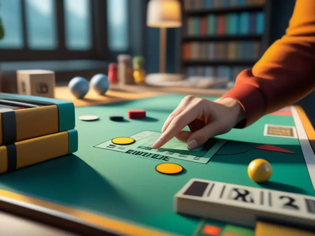 Artista de juegos de mesa: Detalle y color en acción Artista visualiza diseño de juegos de mesa con intensa creatividad y dedicación