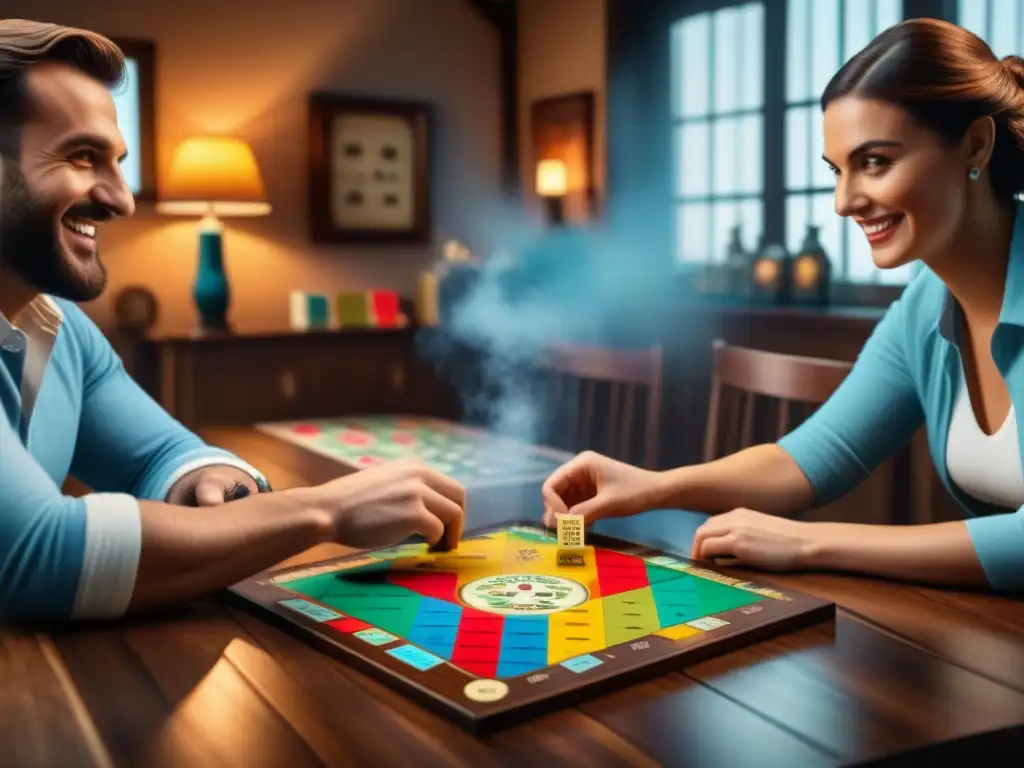 Una atmósfera cálida y acogedora llena de diversión y conexión a través de juegos de mesa