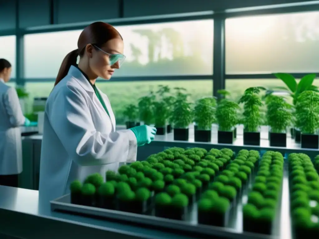 Científicos en laboratorio crean bioplásticos con componentes ecológicos juegos mesa
