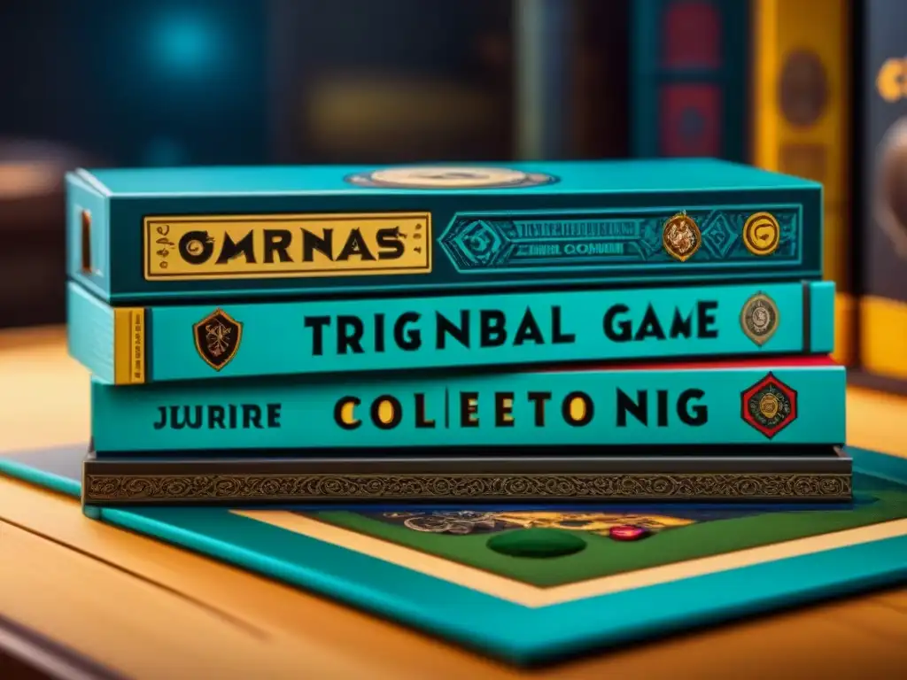 Una colección de juegos de mesa con ediciones especiales y de coleccionista, detalladas y coloridas