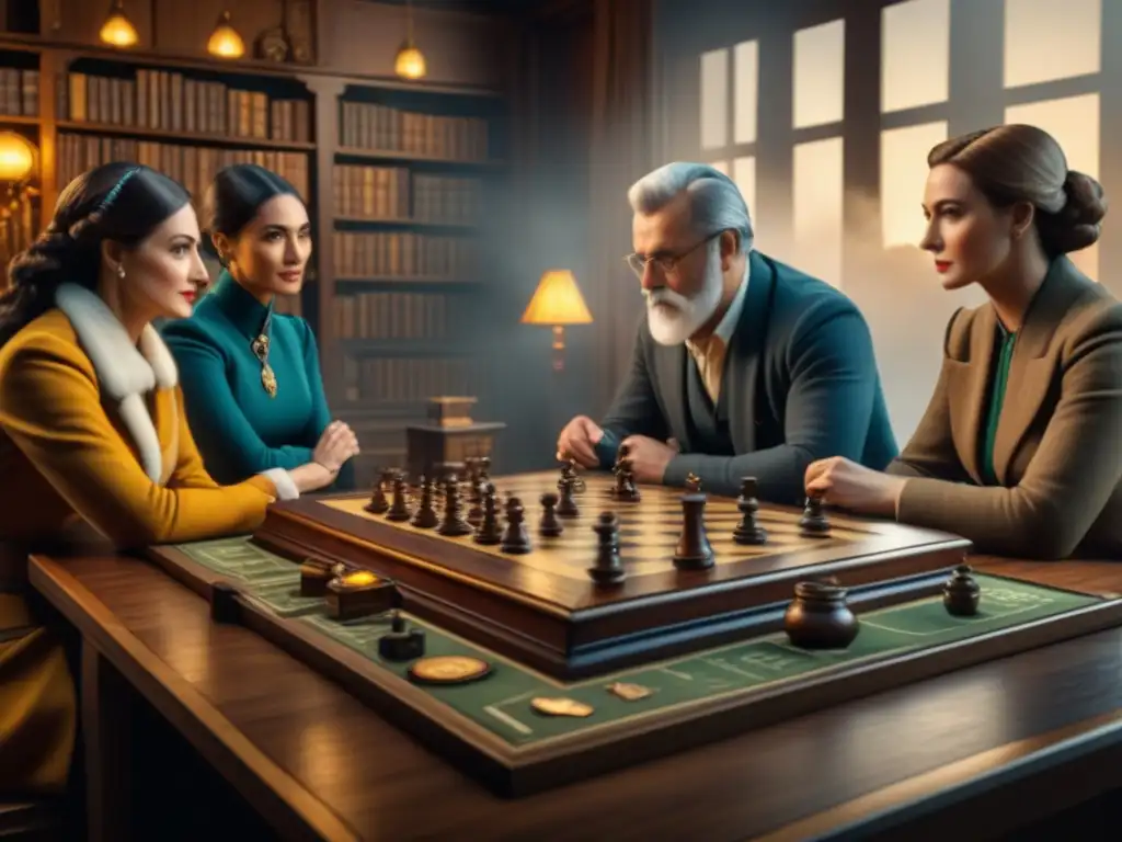 Subasta de juegos de mesa antiguos: colección e intriga Coleccionistas examinan con admiración juegos de mesa antiguos en subasta especializada