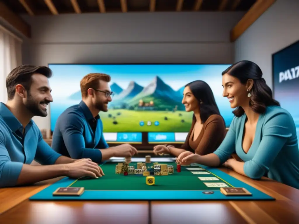 Una comparativa entre plataformas de juegos de mesa: amigos disfrutan de Catan y Carcassonne en Tabletop Simulator y Board Game Arena