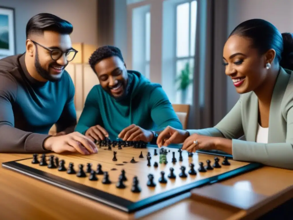 Una comunidad diversa disfruta de un juego inclusivo de mesa con braille y lenguaje de señas