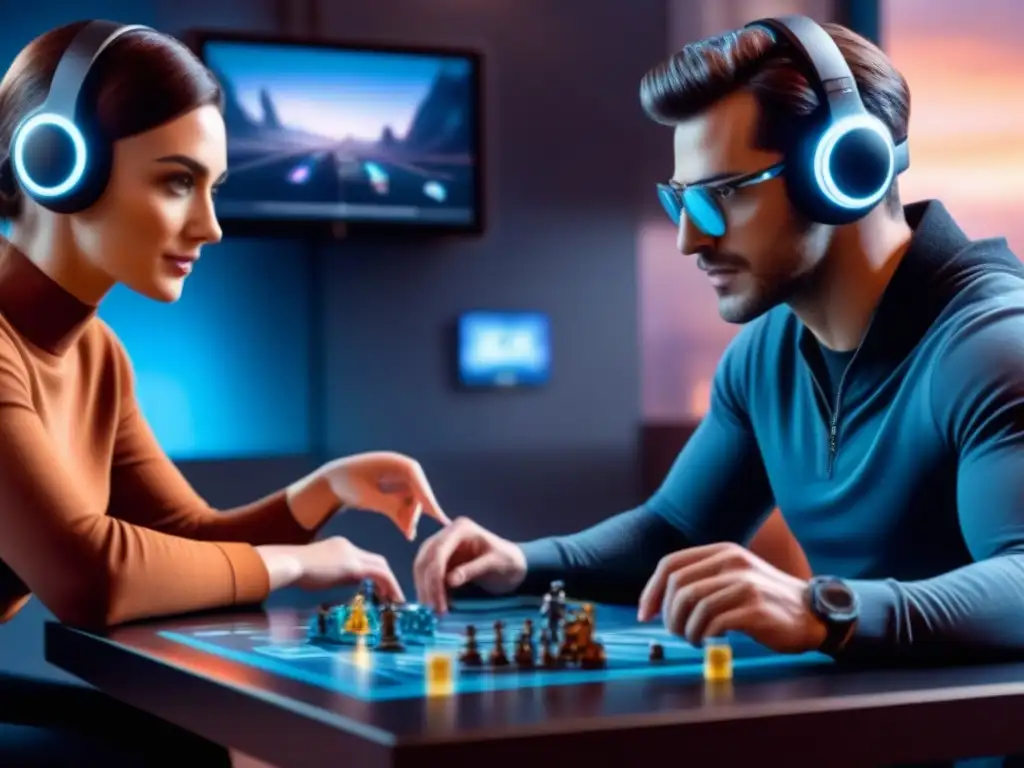 Desarrolladores de juegos con tecnología wearable, inmersos en creatividad y hologramas