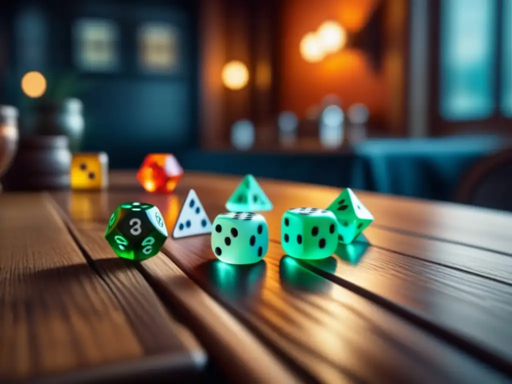 Una detallada imagen de juegos de mesa en un acogedor café, resaltando la atmósfera cálida y comunitaria de eventos de juegos de mesa en bares y cafés