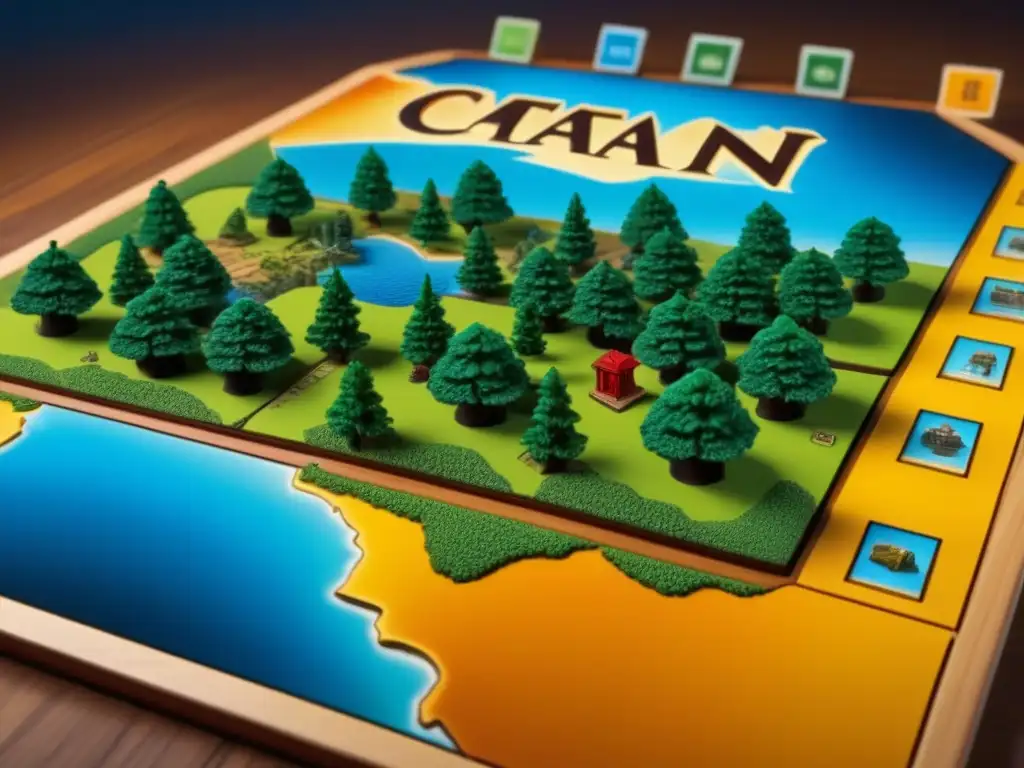 Detallada imagen de piezas de madera tallada a mano de la edición limitada Catan, mostrando su artesanía única