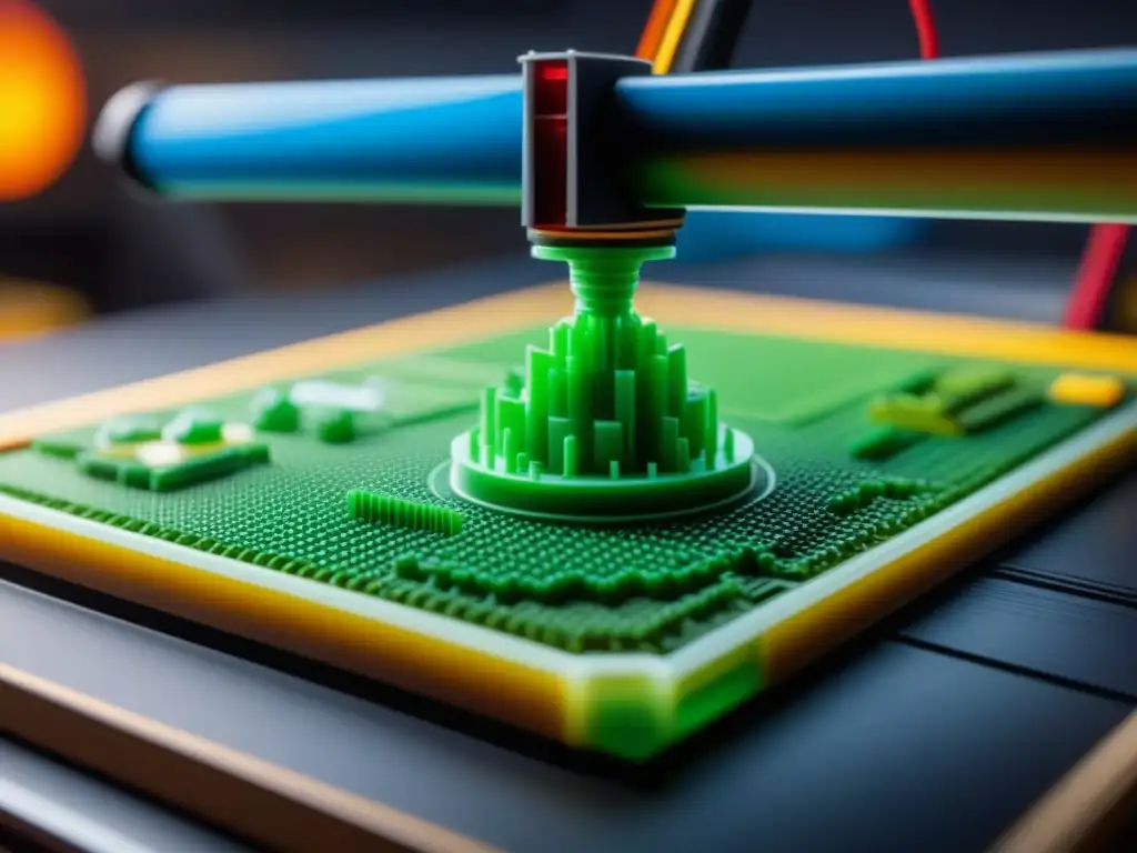 Detallada impresión 3D de piezas personalizadas para juegos de mesa, mostrando creatividad y precisión