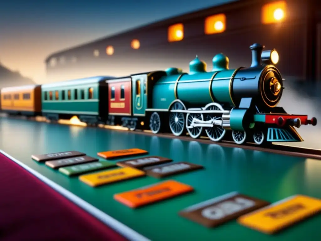 Detalle exclusivo de Edición Limitada Ticket to Ride: trenes metálicos, tablero ilustrado y empaque de lujo