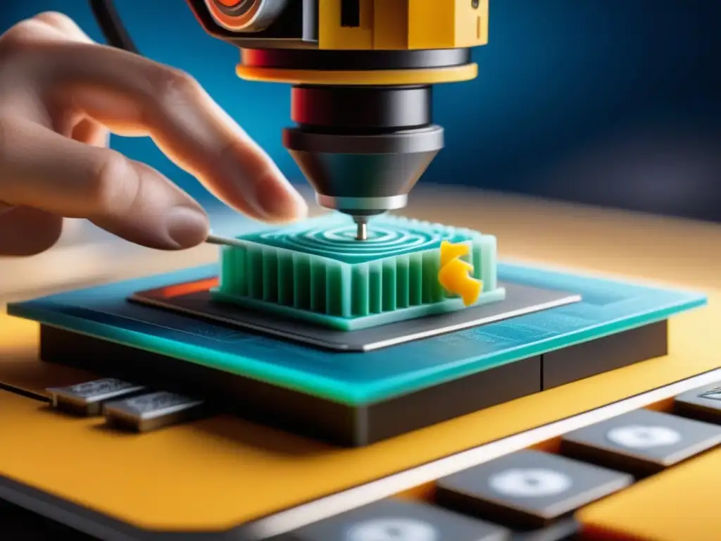 Detalle preciso de impresión 3D personalizando pieza de juego de mesa