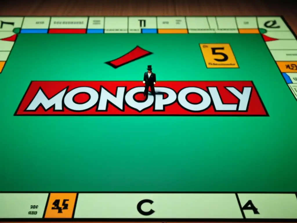 Detalle del prototipo original del juego de mesa Monopoly creado por Elizabeth Magie en 1903, con cuadros detallados como 'Lugar de Pobreza' y 'Lugar de Prosperidad'