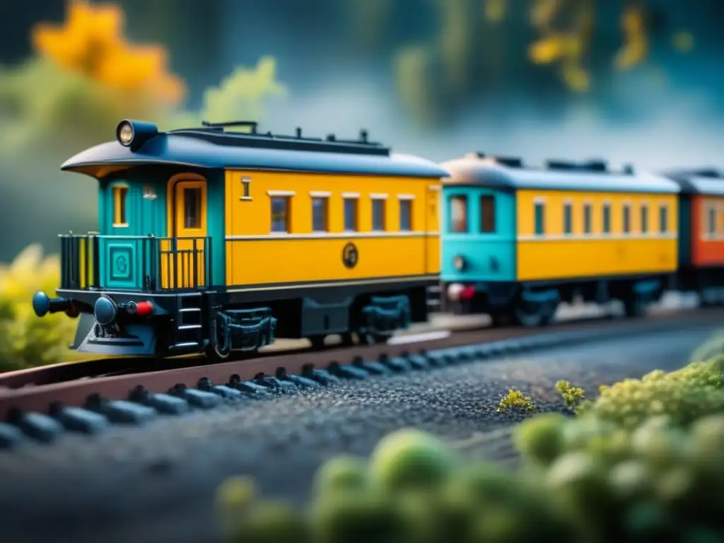 Detalles intrincados de trenes miniatura pintados a mano en la exclusiva Edición Limitada Ticket to Ride