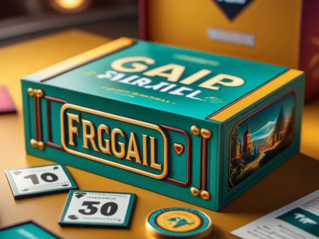 Detalles vibrantes del diseño de empaque en juegos de mesa, resaltando colores e ilustraciones que impactan la percepción del jugador