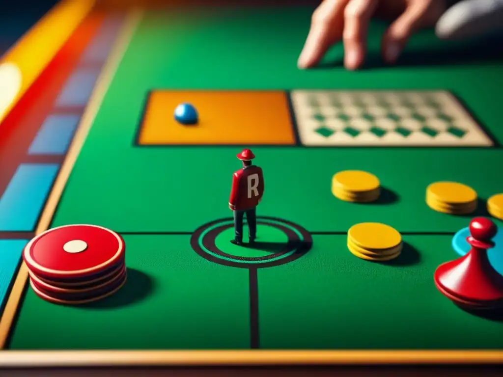 Detalles vibrantes del Juego de la Vida vintage: fichas, tablero y ruleta