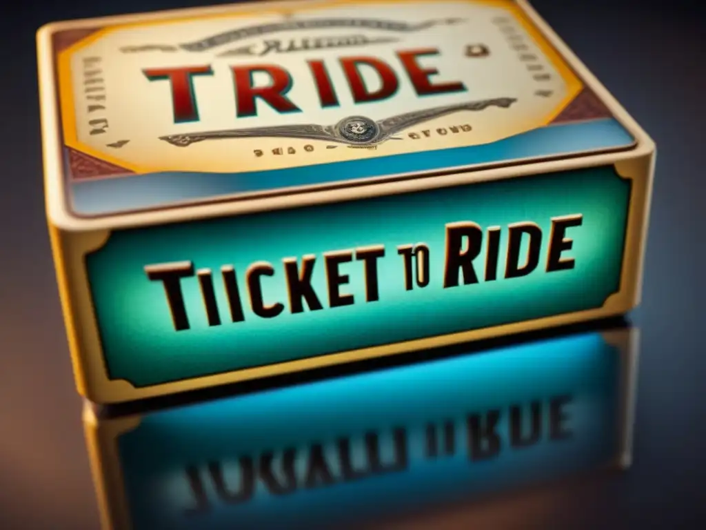 Detalles vintage de la caja de Ediciones Limitadas Ticket to Ride, evocando nostalgia y exclusividad