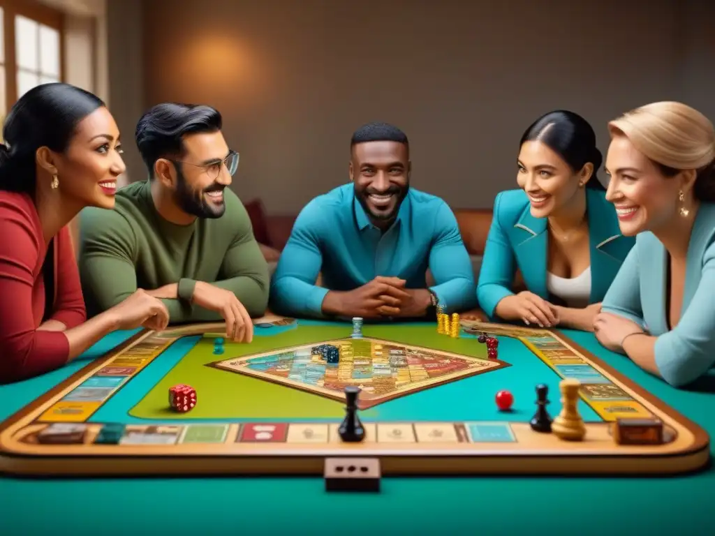 Diversidad y diversión en juego de mesa con atracción para publicidad