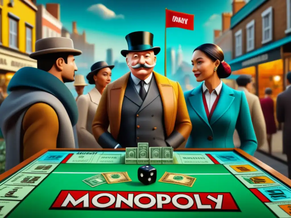 Diversidad y emoción en un juego de Monopoly en un mercado multicultural