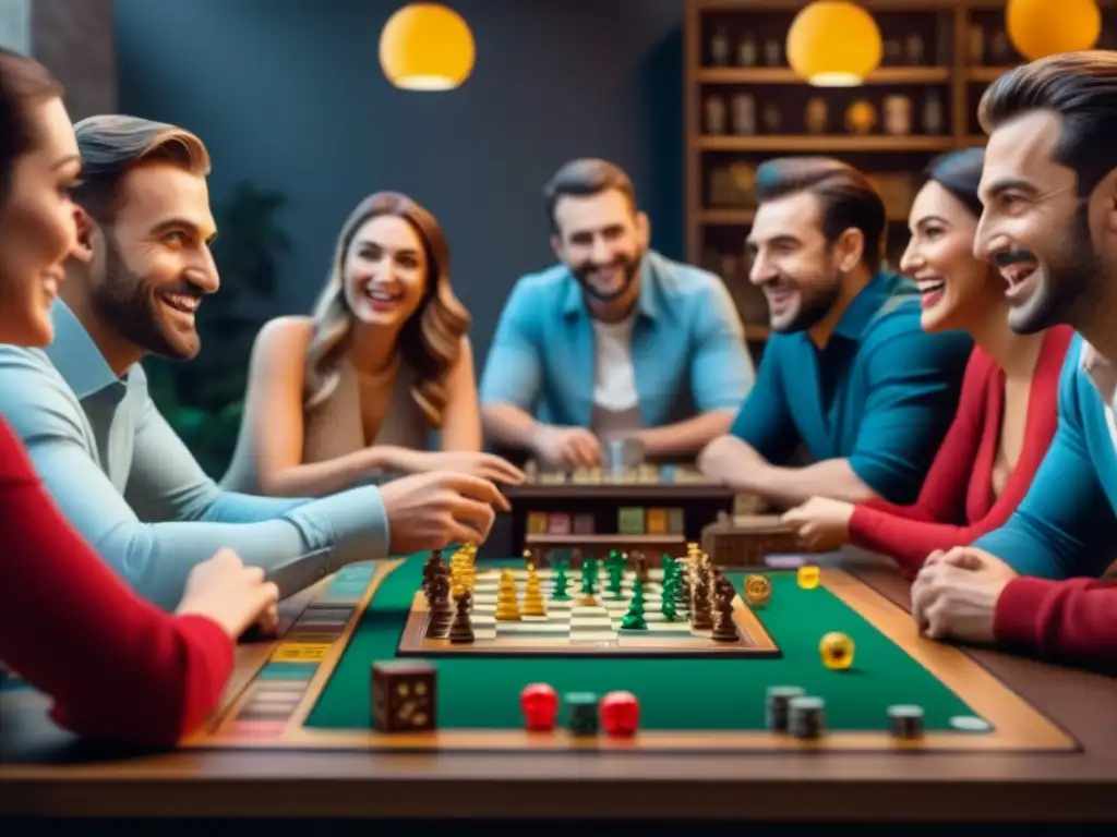 Diversidad de personas disfrutando de juegos de mesa