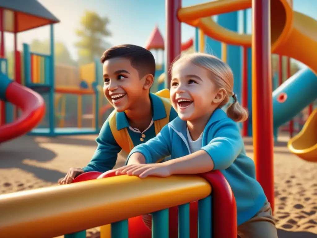 Juego educativo en parque vibrante: diversión y aprendizaje Diversión y aprendizaje en un vibrante parque infantil con las mejores herramientas diseño juegos infantiles