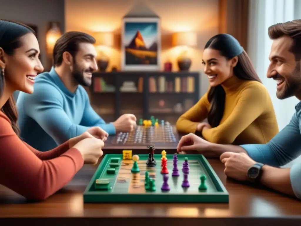 Diversión y compañerismo en una partida de juegos de mesa