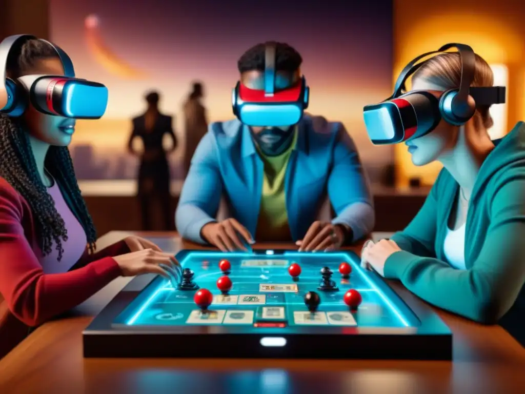 Experimenta la emoción de los mejores juegos de mesa Realidad Virtual con personas inmersas en un juego futurista y educativo