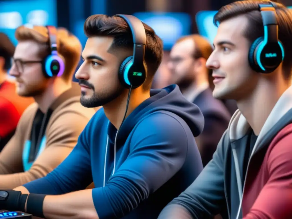 Un emocionante debate entre gamers diverso en convención, maximizando ingresos en juegos digitales