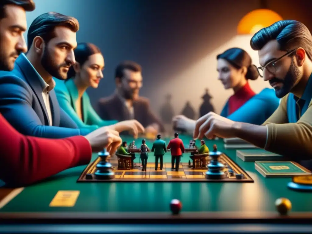 Apasionados coleccionistas de juegos de mesa exploran tesoros raros Un emocionante encuentro de coleccionistas de juegos de mesa, examinando piezas únicas con pasión y dedicación