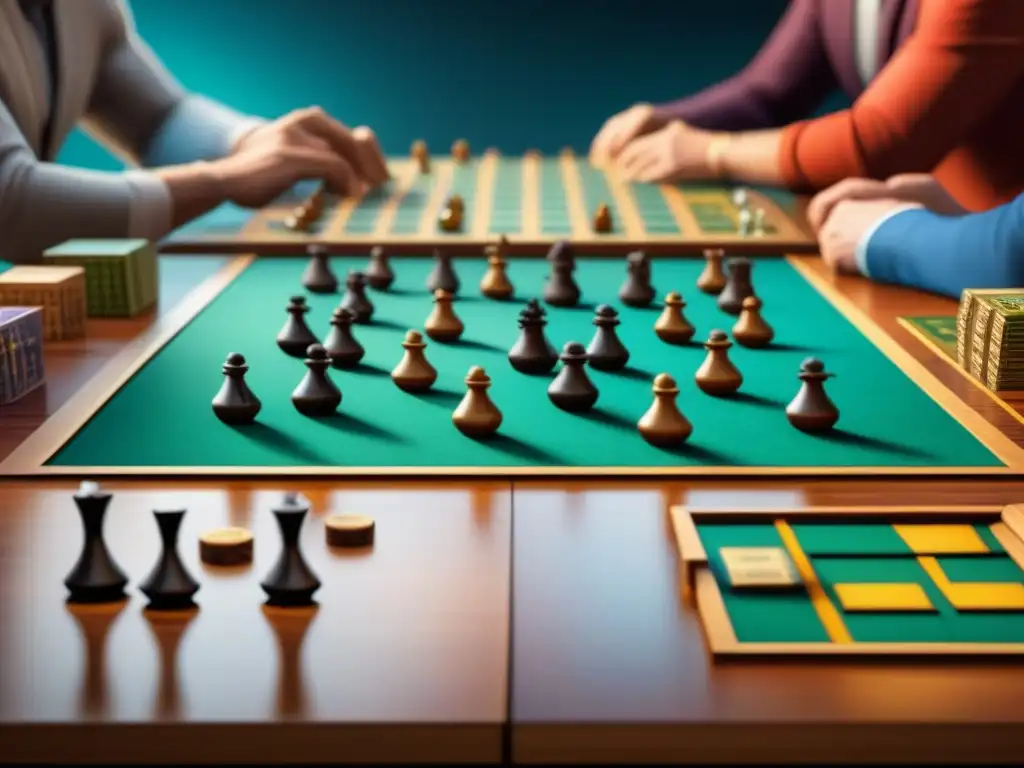 Juegos de mesa del mundo: diversidad y colaboración global Una emocionante escena de diversidad y colaboración global en juegos de mesa de distintas culturas y épocas