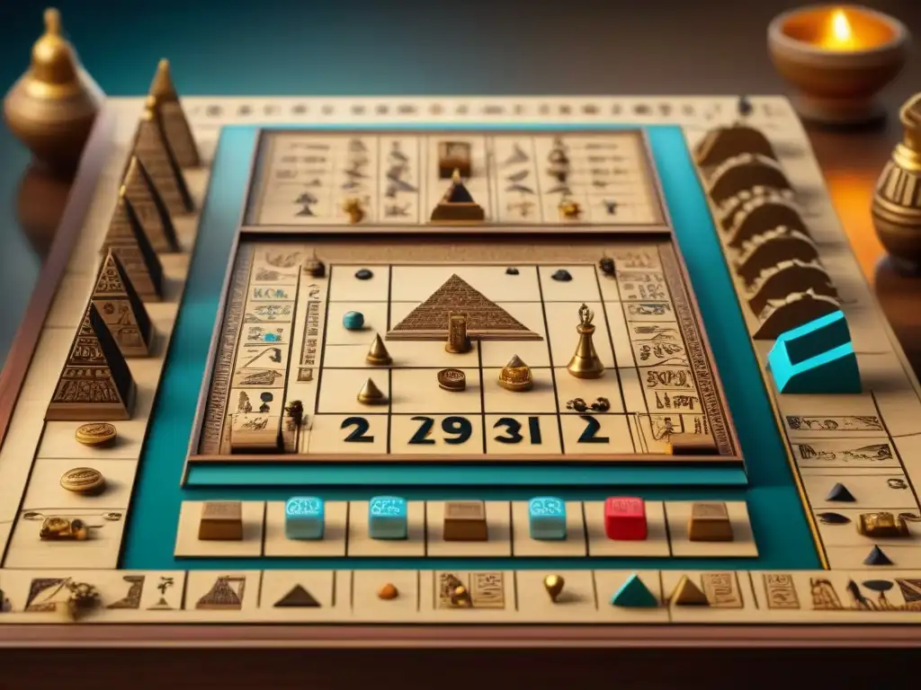 Un emocionante juego de mesa en el antiguo Egipto, rodeado de juegos históricos