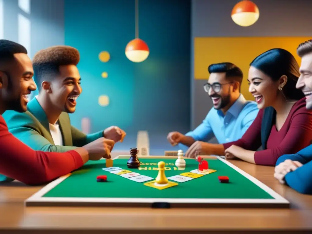 Emocionante juego de mesa para pronunciación entre estudiantes diversos, fomentando el trabajo en equipo y la diversión educativa