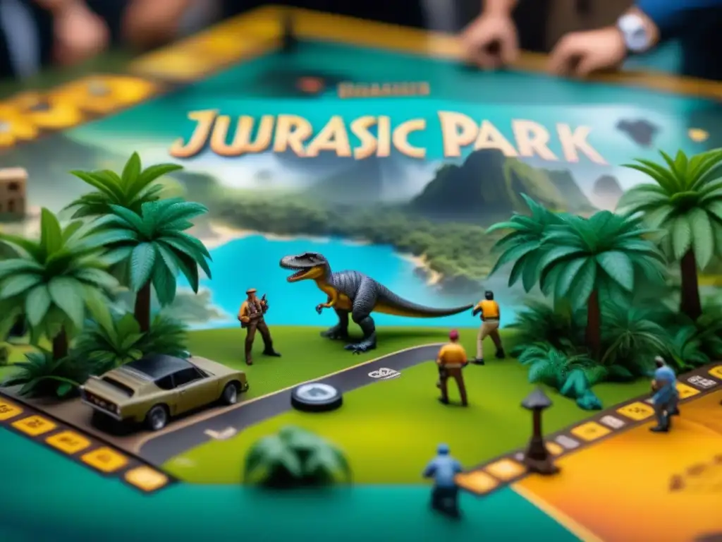 Un emocionante juego de mesa de Jurassic Park reúne a un grupo diverso de jugadores inmersos en estrategias y diversión