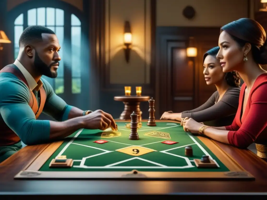 Un emocionante juego de mesa Jumanji reúne a un grupo diverso en una atmósfera misteriosa y cautivadora