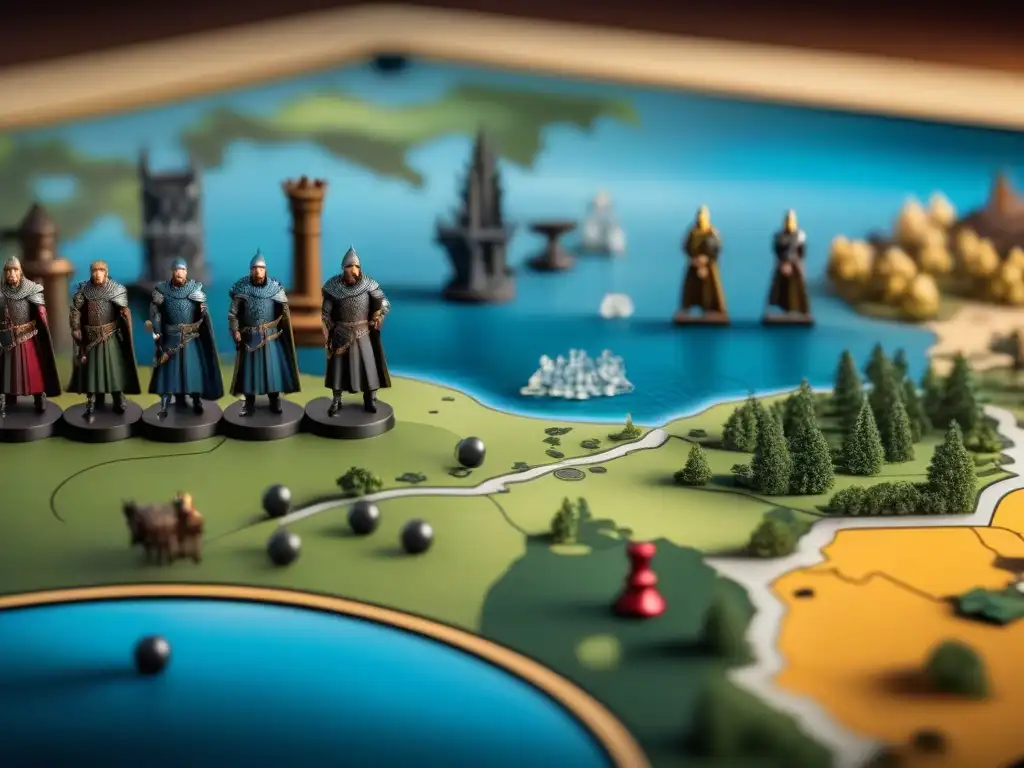 Un emocionante juego de mesa de Game of Thrones con jugadores concentrados