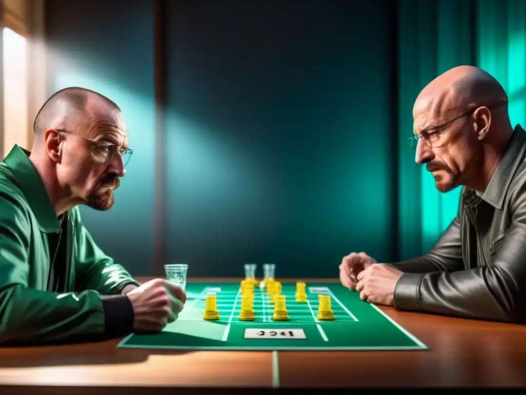 Un emocionante juego de mesa de Breaking Bad, jugadores concentrados en estrategias