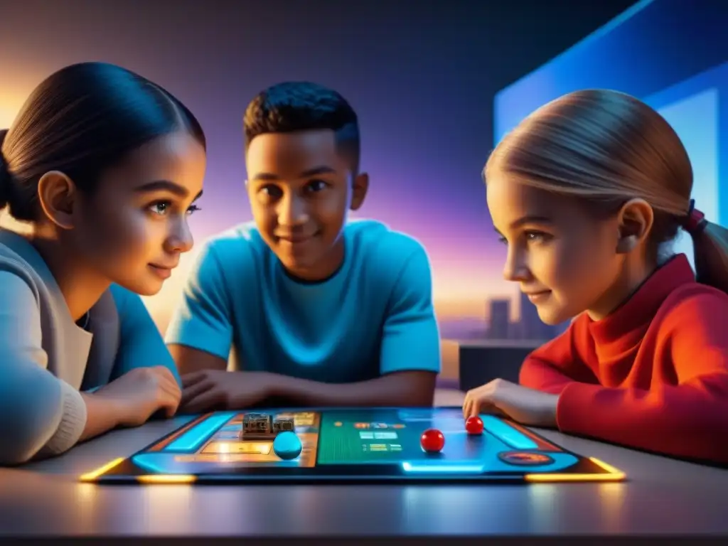 Un emocionante juego de mesa pantalla táctil para niños, combinando diversión y educación con tecnología futurista