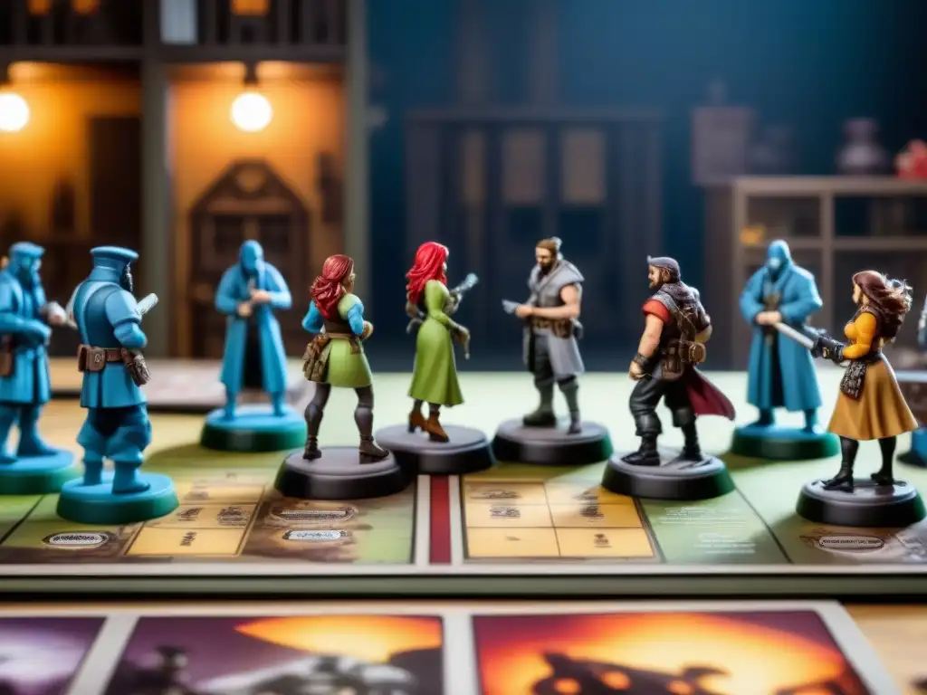 Un emocionante juego de mesa Zombicide con jugadores estrategas en una ciudad postapocalíptica