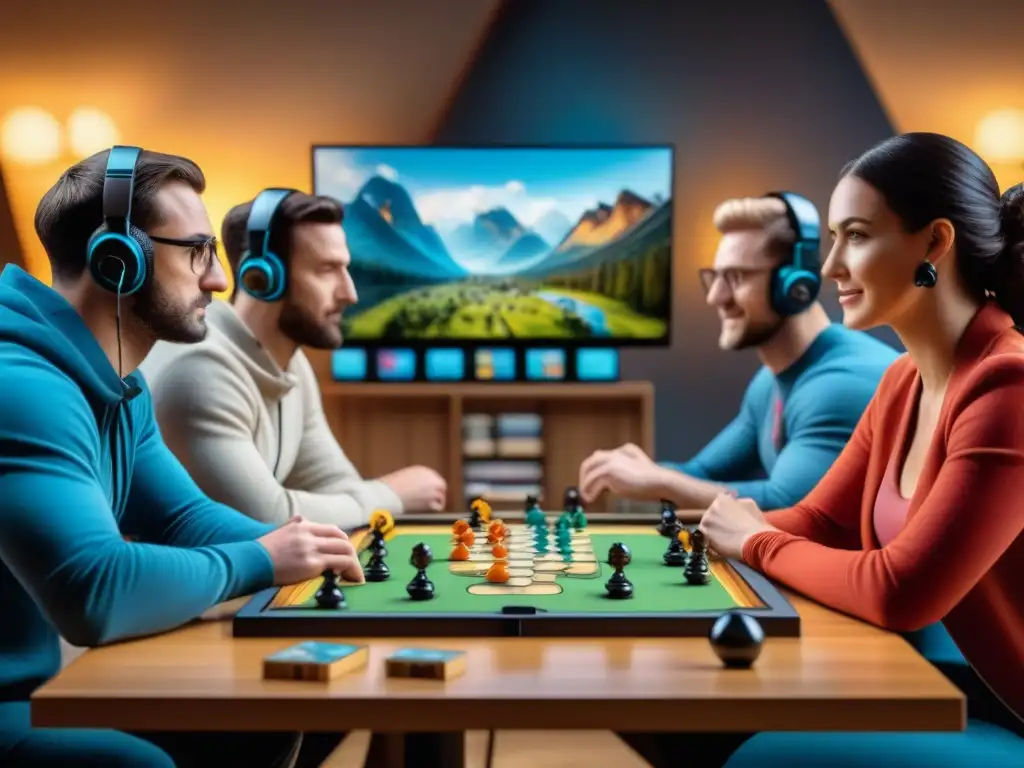 Una emocionante partida de juegos de mesa con influencia del streaming