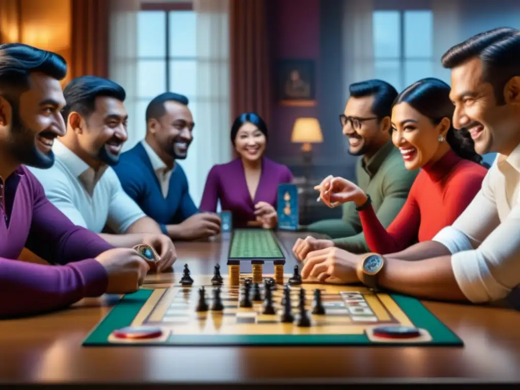 Enérgica partida de 'Munchkin' entre entusiastas, reflejando el impacto cultural de los juegos de mesa