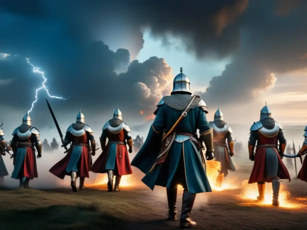 Una épica batalla medieval entre magia y armaduras en BattleLore, donde estrategias equilibran la magia y la fuerza militar