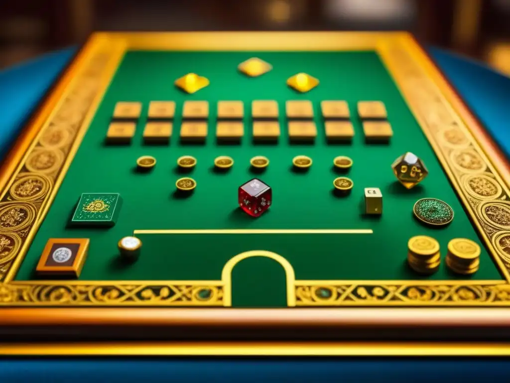 Una escena lujosa en una casa de subastas: juegos de mesa caros historias en oro y diamantes, en una mesa ornamental