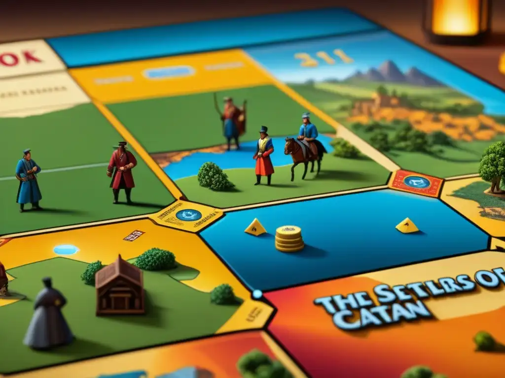 Escenas detalladas del juego 'The Settlers of Catan' y la saga de libros