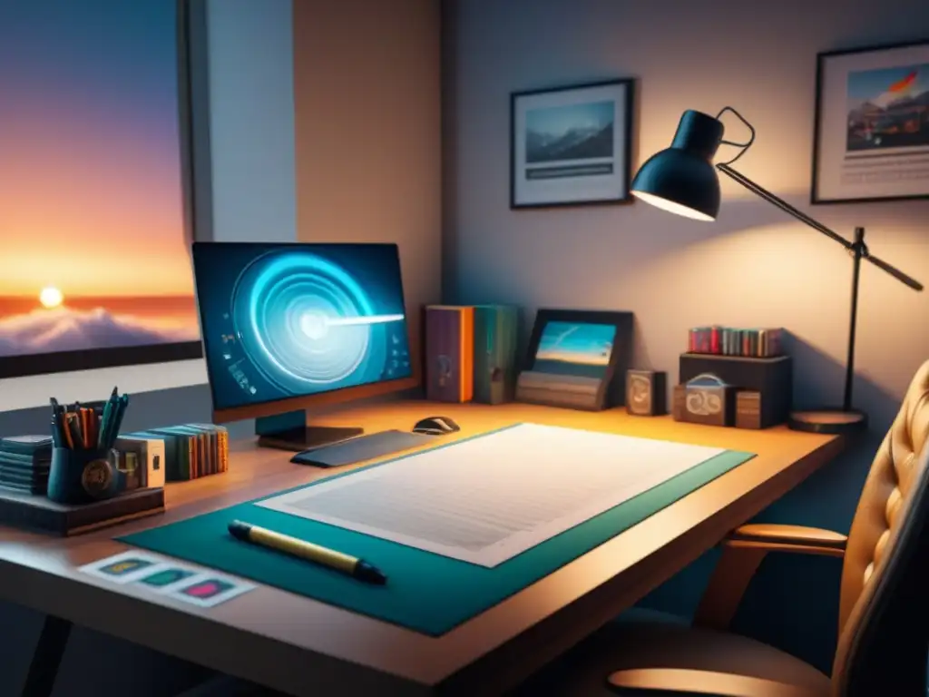 Estudio creativo: Inspiración para diseño de juegos de mesa Espacio creativo de diseñador de juegos de mesa con bocetos, herramientas y orden