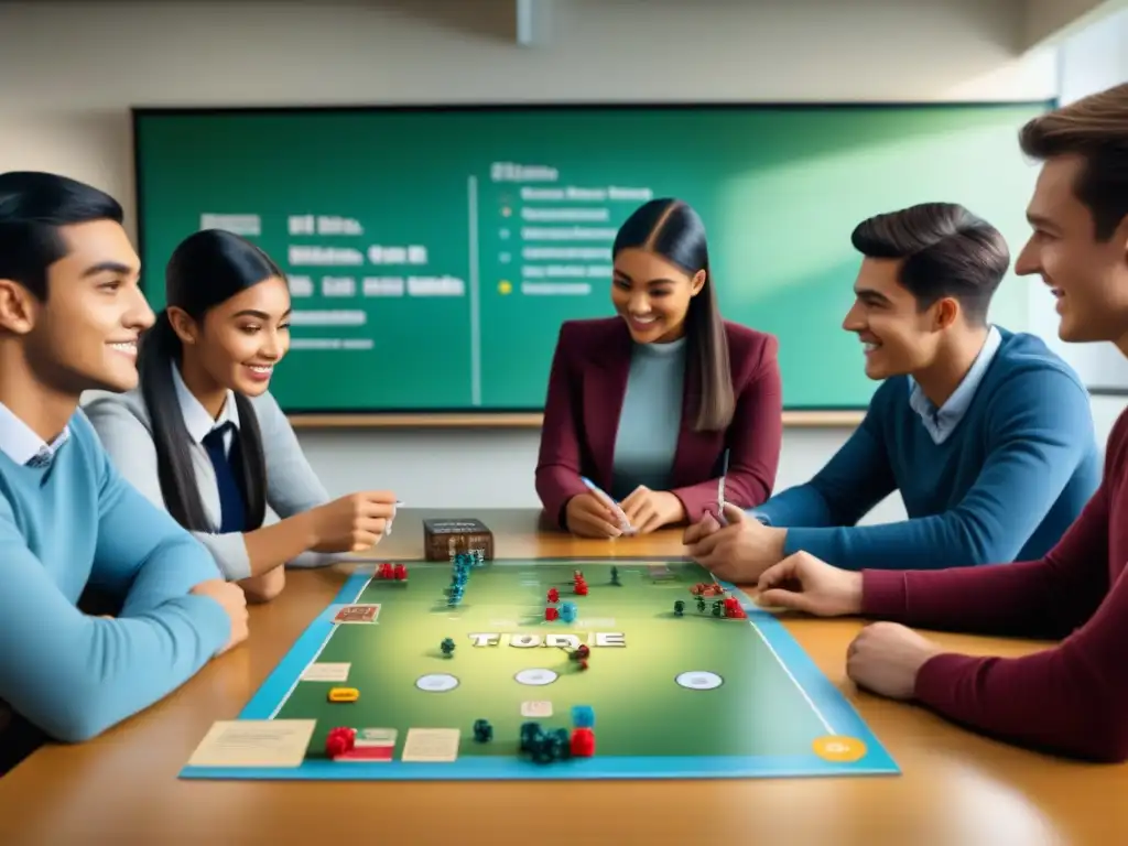 Estudiantes disfrutan juego de mesa literario en clase