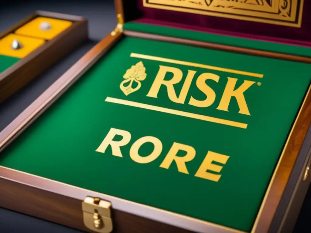 Colección exclusiva de merchandising raro Risk: juego de mesa edición limitada con detalles de oro y elegante estuche de terciopelo